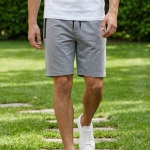 NWT Pure Champ Men’s Gray French Terry Casual Gym Shorts w/Zip Pockets - Size S